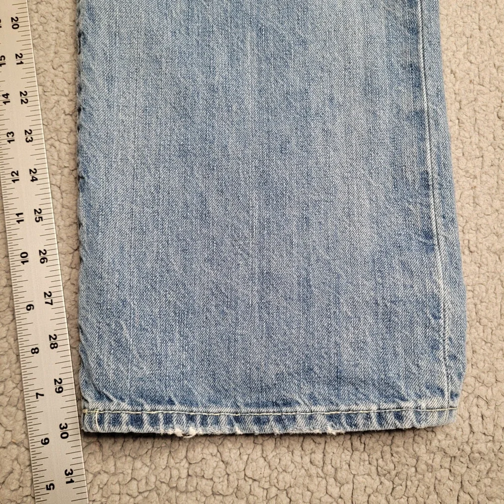 Polo Ralph Lauren Jeans 38x30 Blue Thompson Relaxed Straight Leg‎ Distressed